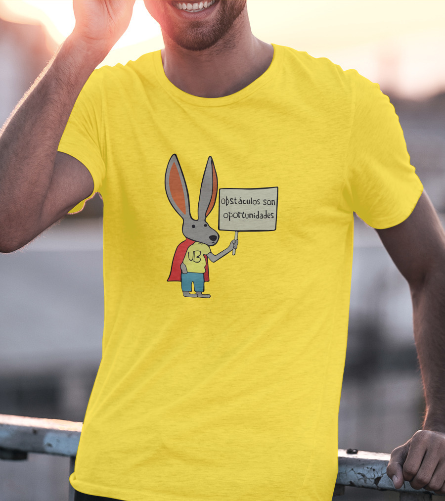 UB Conejo Obstáculos Son Oportunidades Amarillo T-Shirt