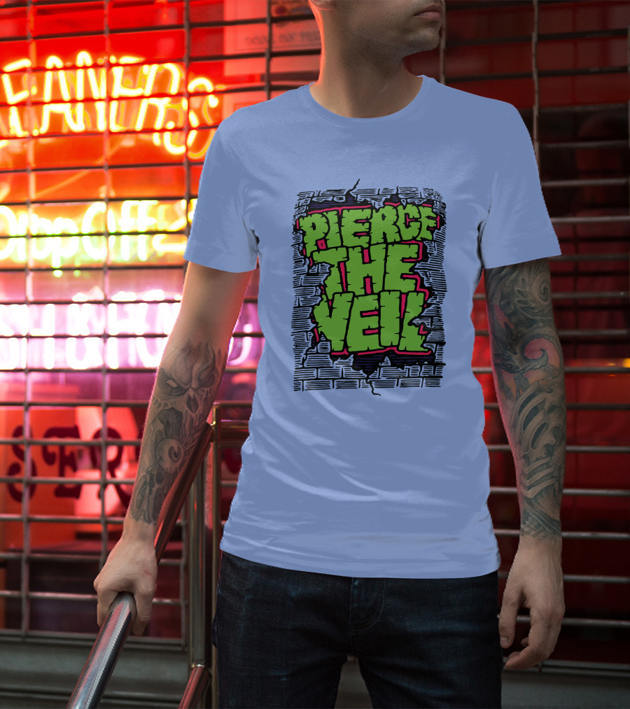 Pierce The Veil Freakish Beast Brick Wall T-Shirt