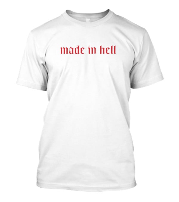 Valentinavoight Made In Hell Hailey Gothic Text T-Shirt