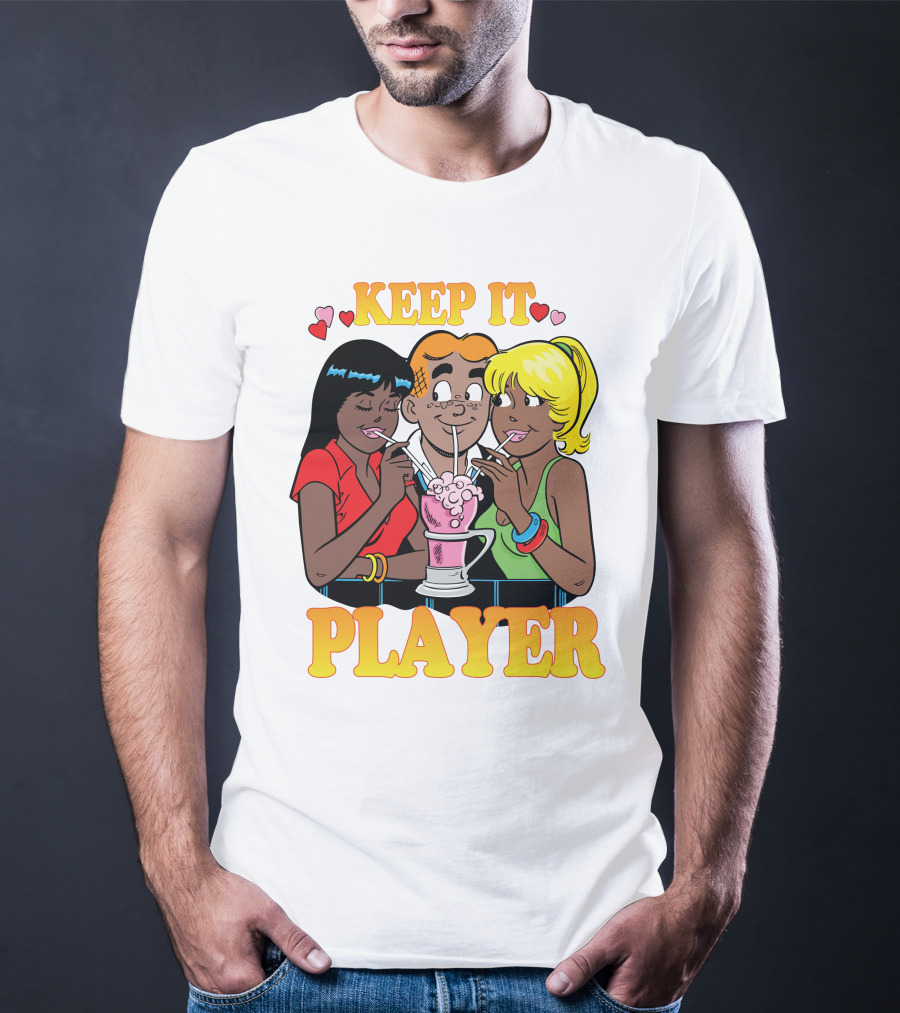 Archie Comics Betty And Veronica Keep It Player Milkshake Scene T-Shirt