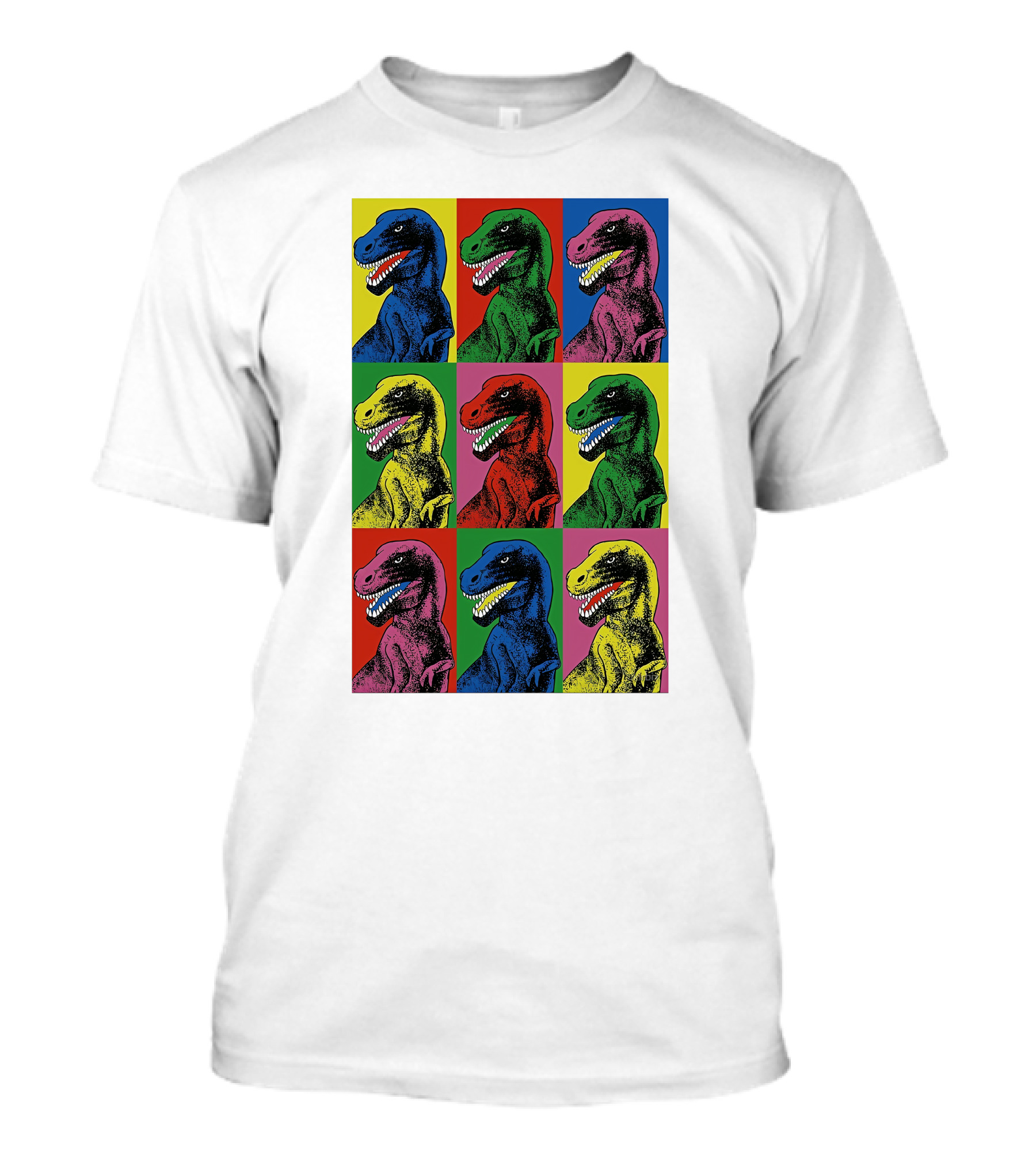 Steven Spielberg Jurassic Park Dinosaur Pop Art Universalpics Andy Warhol T-Shirt