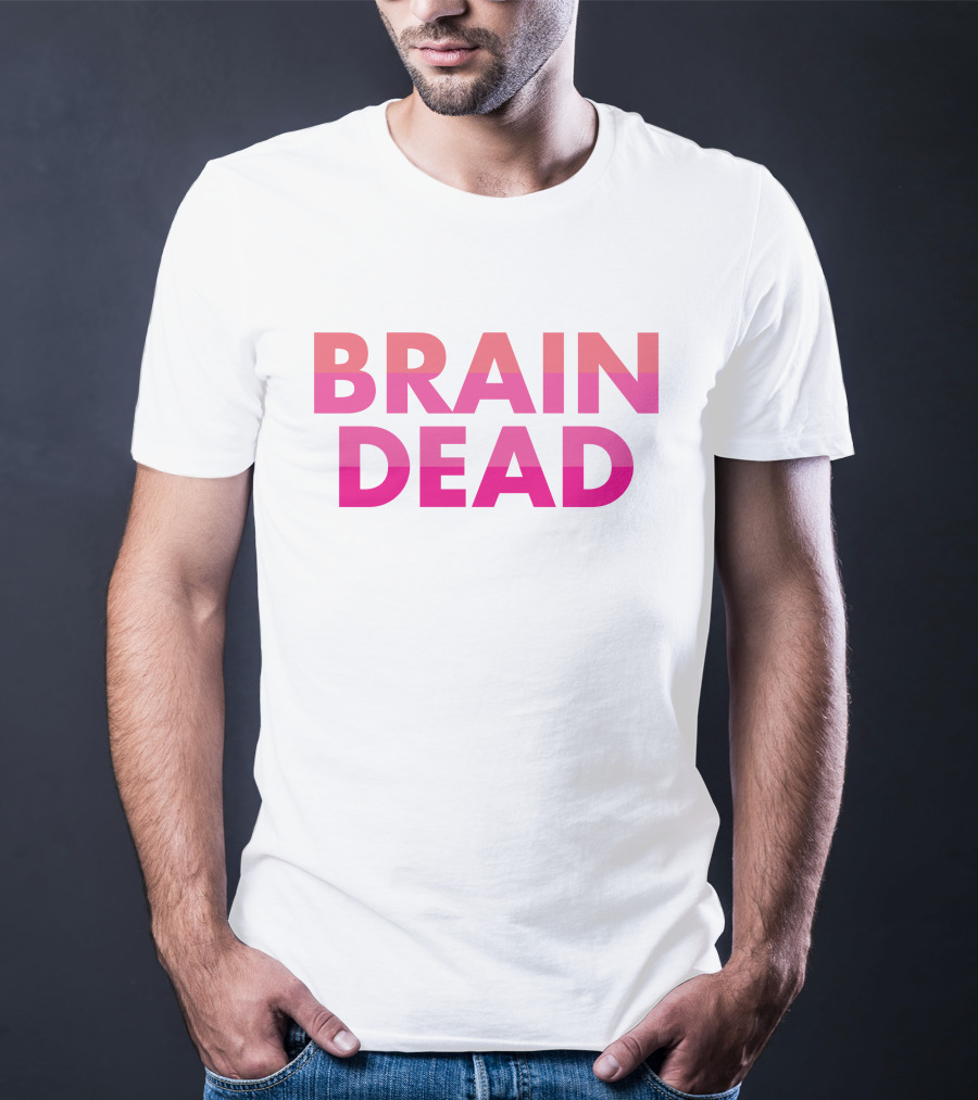 Ashleyloob Brain Dead Ashley Pink Gradient Text T-Shirt