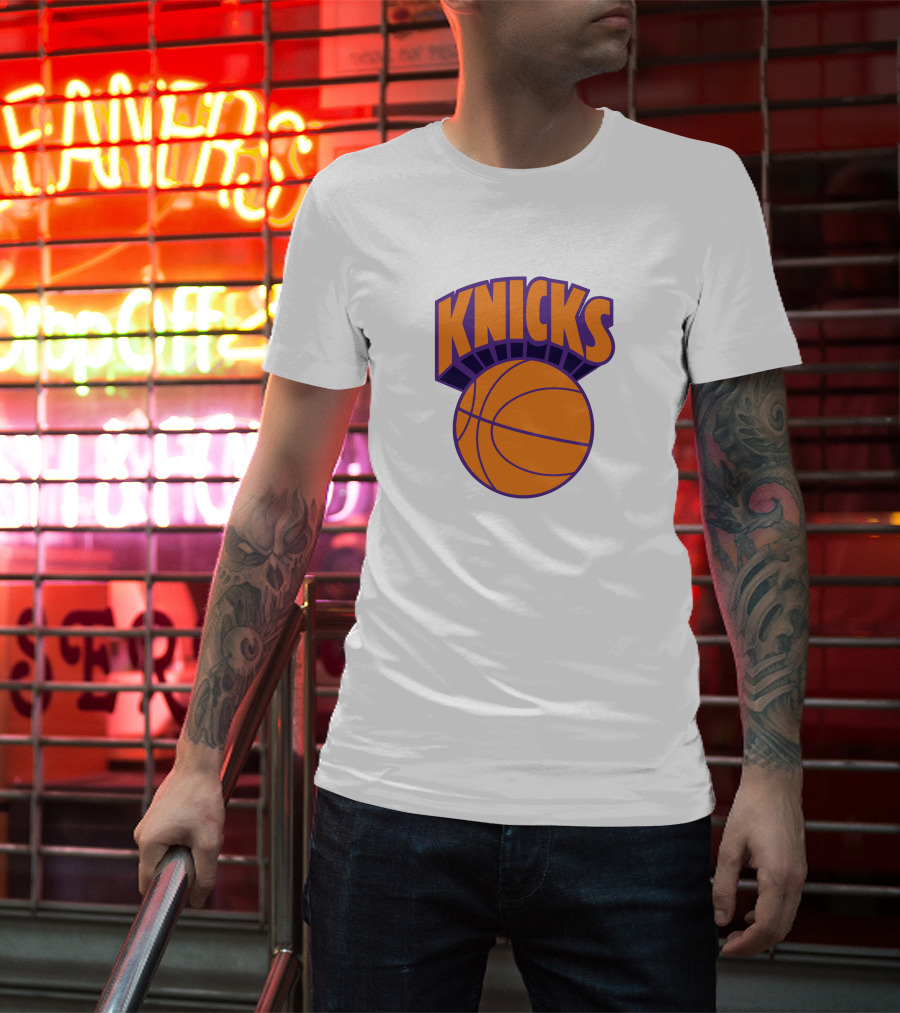 Hannasaurus69 Jimmy D New York Knicks Basketball Text Orange Purple T-Shirt