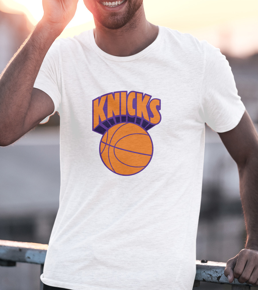 Hannasaurus69 Jimmy D New York Knicks Basketball Text Orange Purple T-Shirt