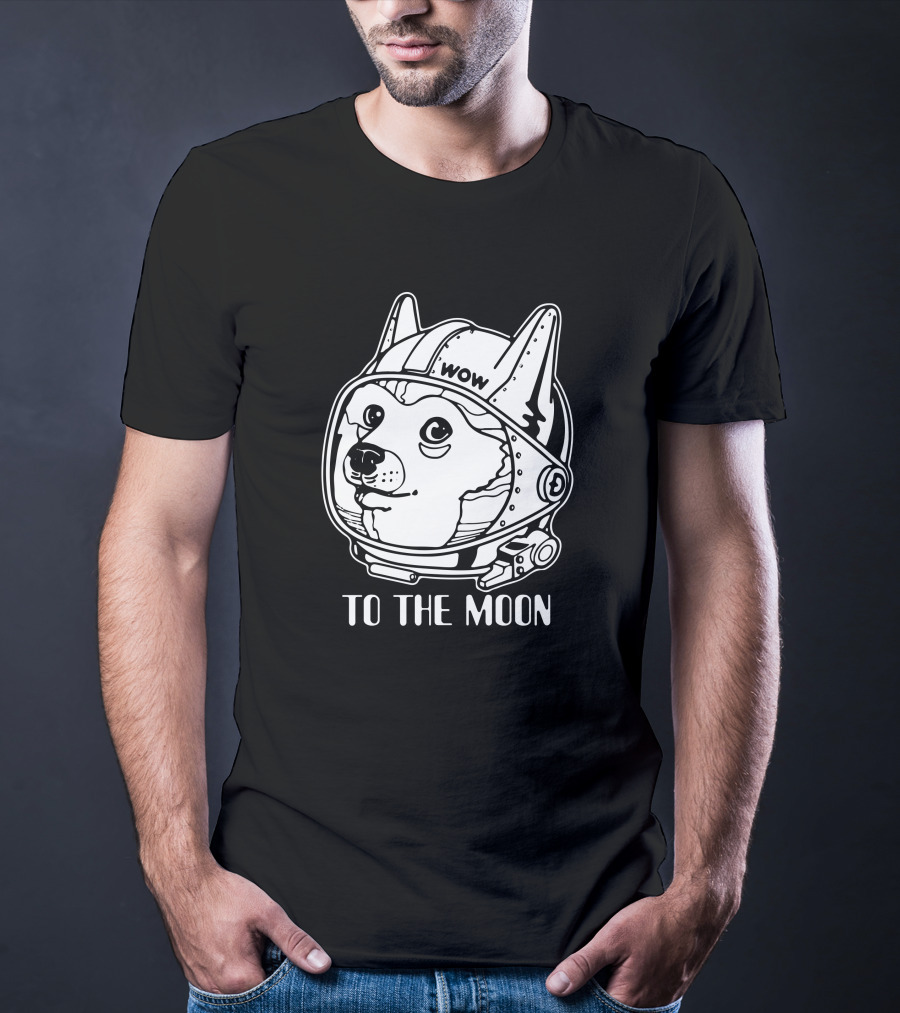 Wow Doge To The Moon Shiba Astrodoge T-Shirt