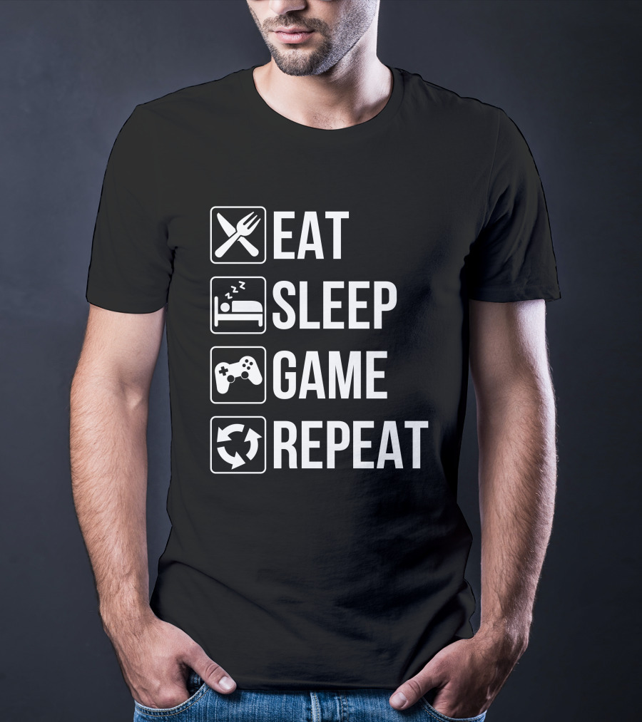 Eat Sleep Game Repeat Spooky Sweets T-Shirt