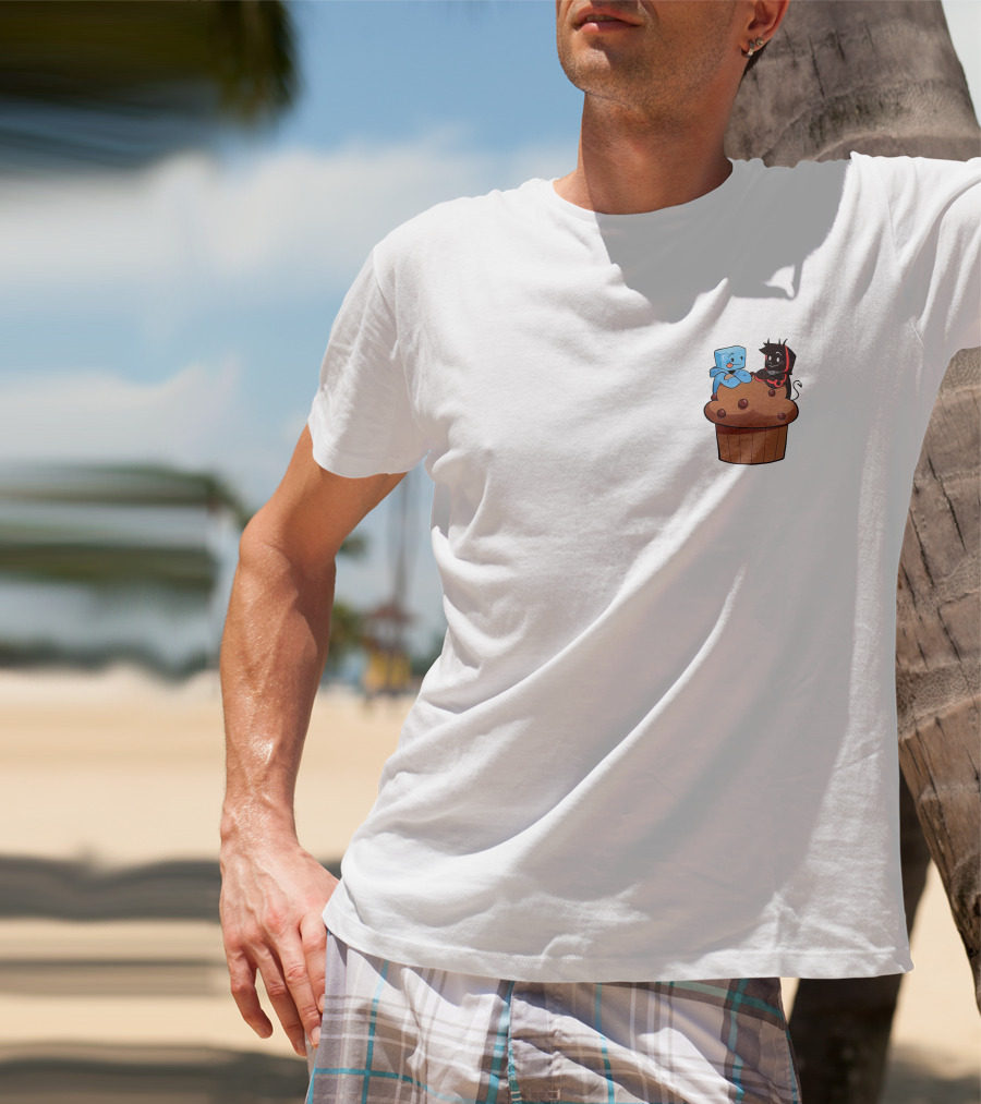 Skeppy And BadBoyHalo Muffin Character Illustration Merch T-Shirt