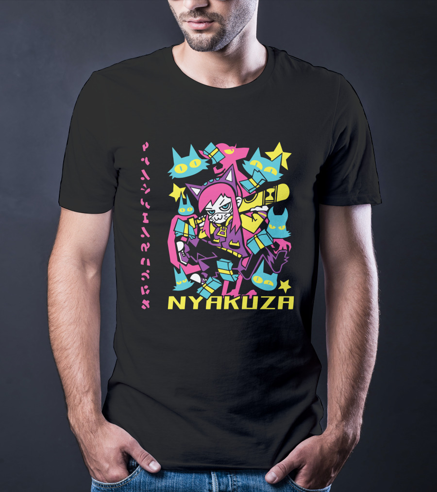 Fangamer Nyakuza Metro Cat Gang Neon Aesthetic T-Shirt
