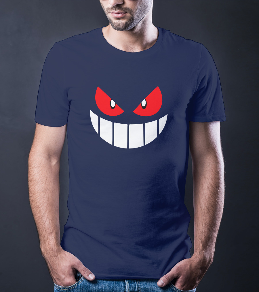 Gengar Pokemon Eyes Grinning Face Red Eyes White Teeth T-Shirt