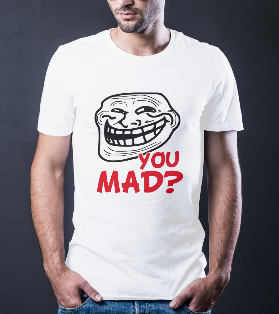 Zahee Troll Face You Mad? Iconic Meme Expression T-Shirt