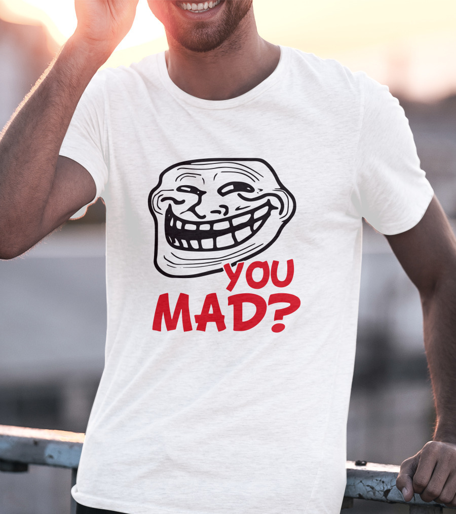 Zahee Troll Face You Mad? Iconic Meme Expression T-Shirt