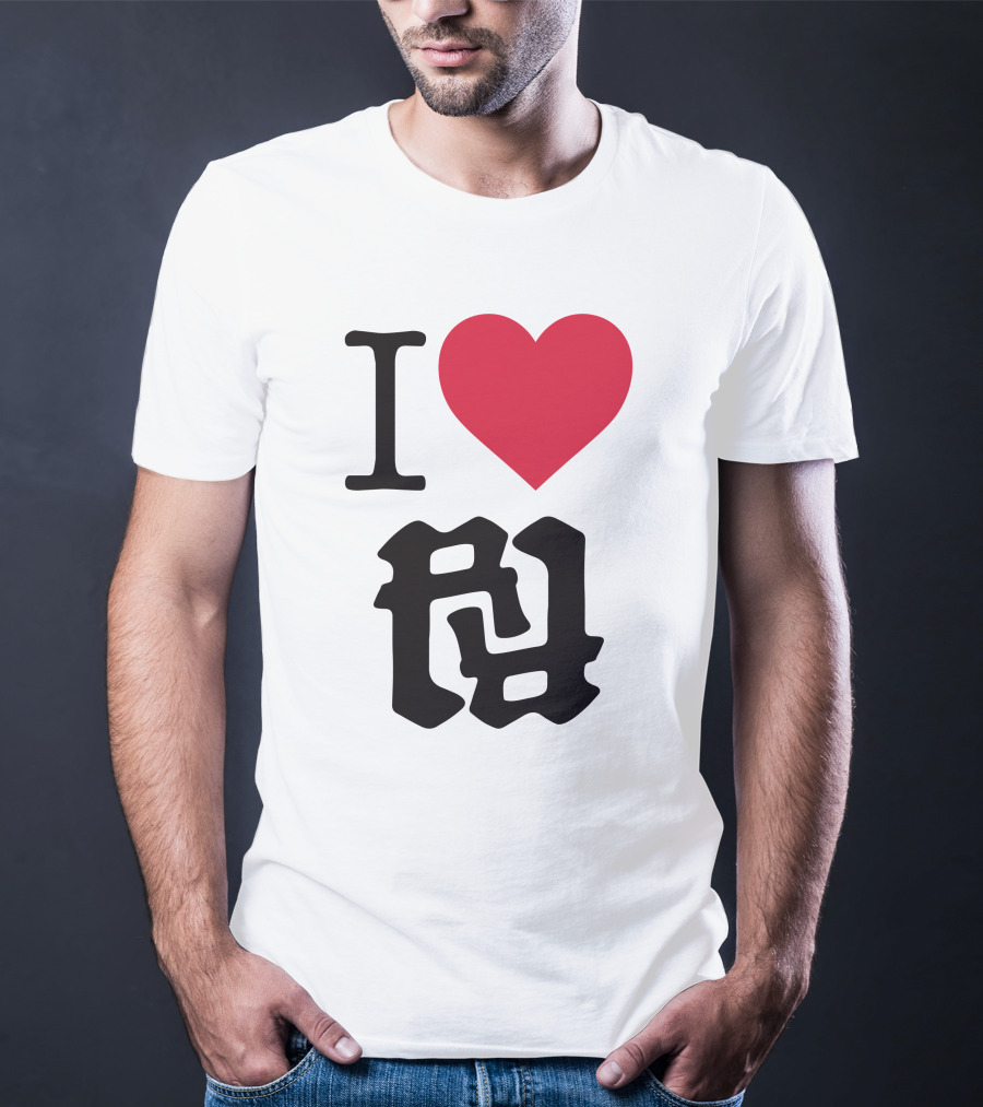 Kankan I Love RR Kanji Heart T-Shirt