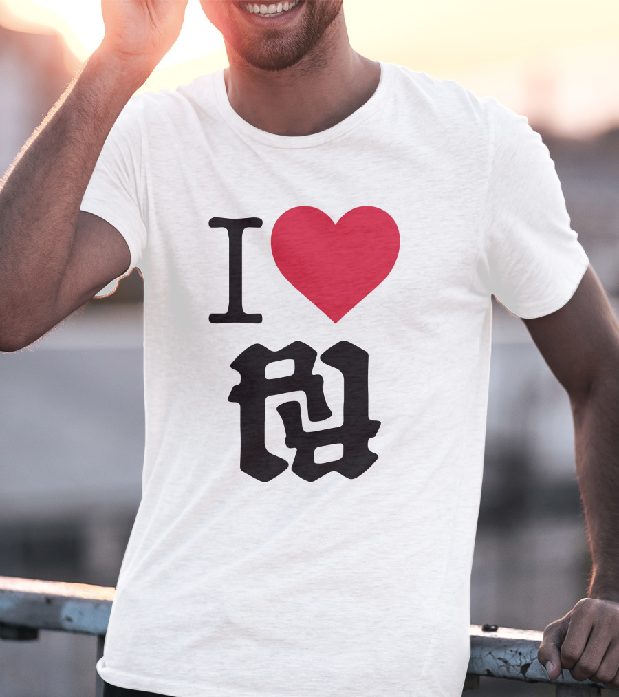 Kankan I Love RR Kanji Heart T-Shirt