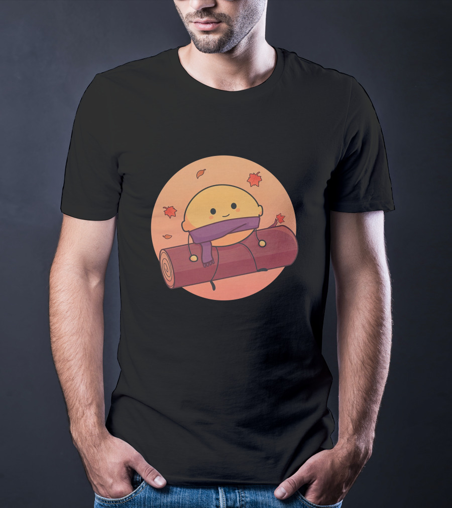 Drops By Ponk Merch Lemon Fall Leaves Cozy Autumn Logs T-Shirt