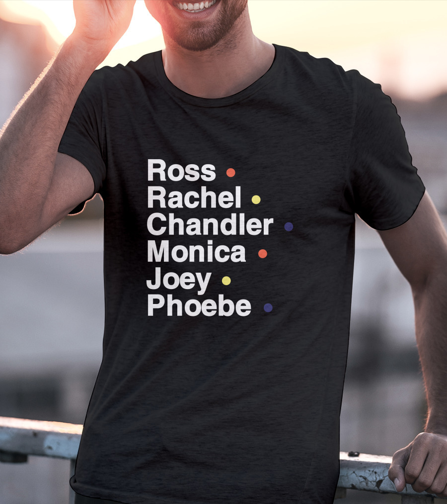 Ross Rachel Chandler Monica Joey Phoebe BR Football F.R.I.E.N.D.S T-Shirt
