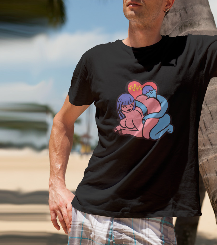 Alpha Channeling Snuggle Heart Embrace T-Shirt