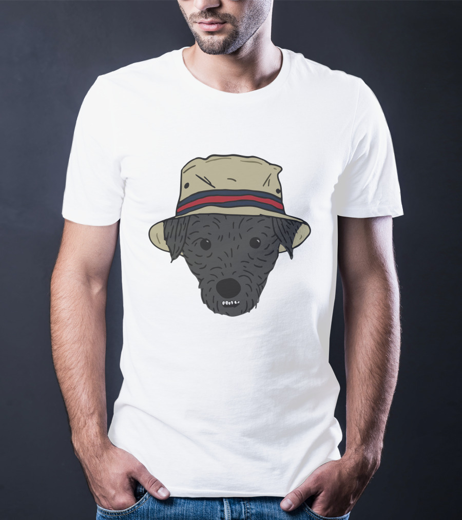 GoneFishingMerch Mortimer And Whitehouse Gone Fishing Dog In Bucket Hat T-Shirt