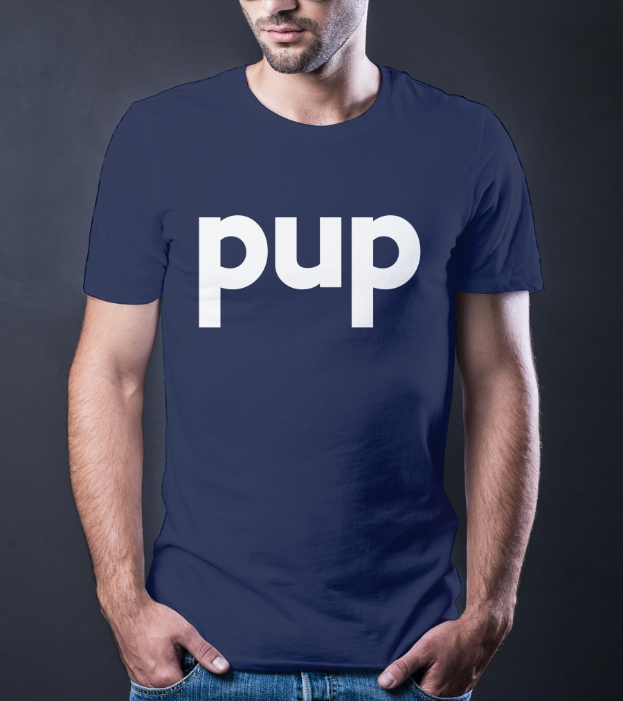 Gannondork Pup Bold Text Navy Background T-Shirt