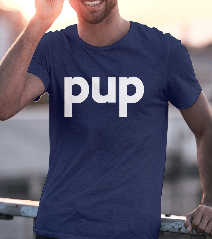 Gannondork Pup Bold Text Navy Background T-Shirt