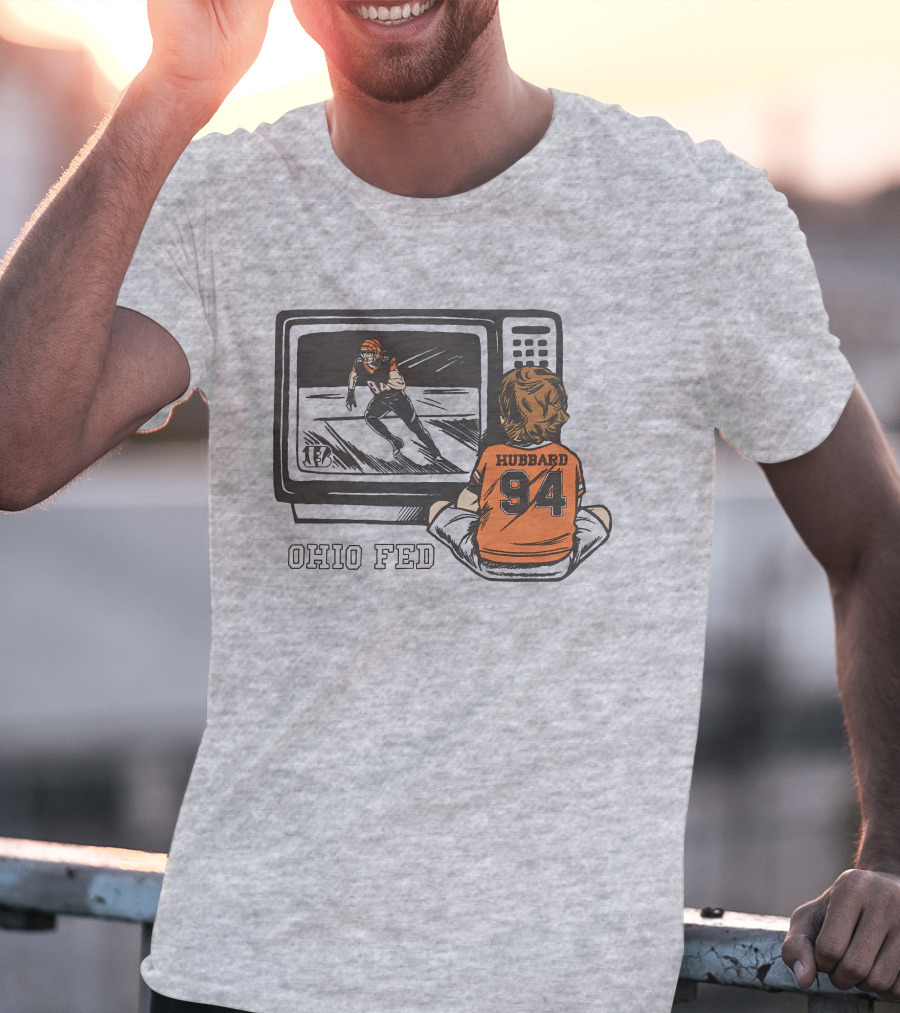 Cincinnati Bengals Sam Hubbard Ohio Fed 94 TV Retro Football T-Shirt