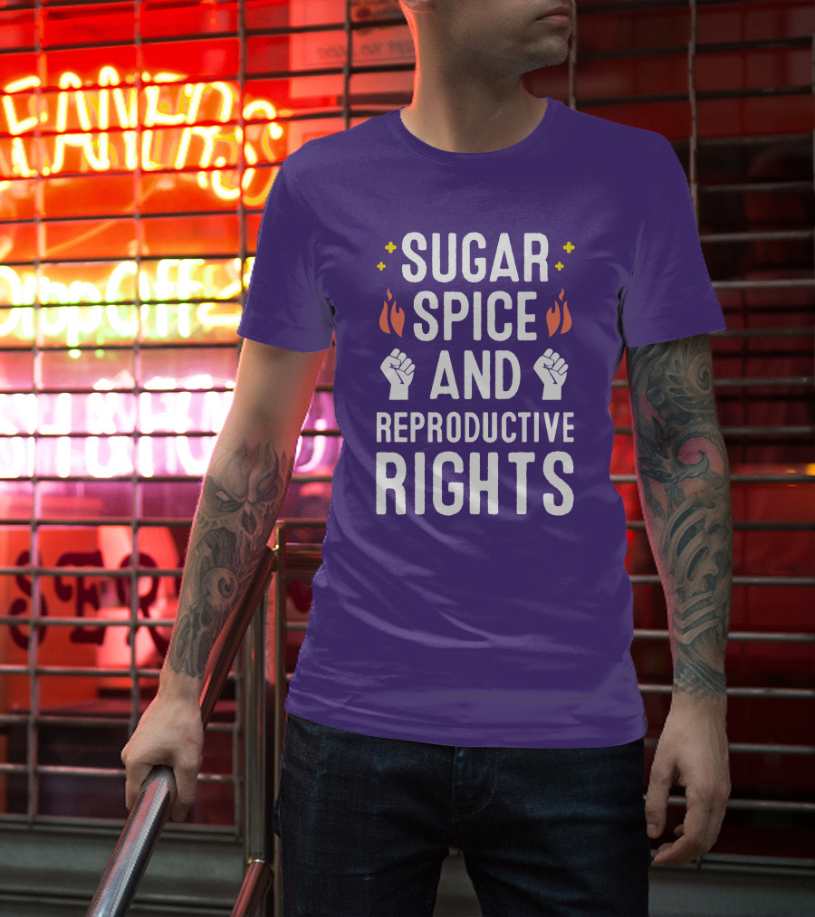 SirKatelyn Sugar Spice And Reproductive Rights Fist And Flame T-Shirt