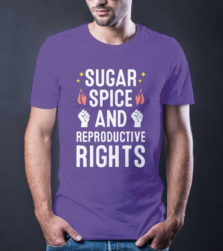 SirKatelyn Sugar Spice And Reproductive Rights Fist And Flame T-Shirt