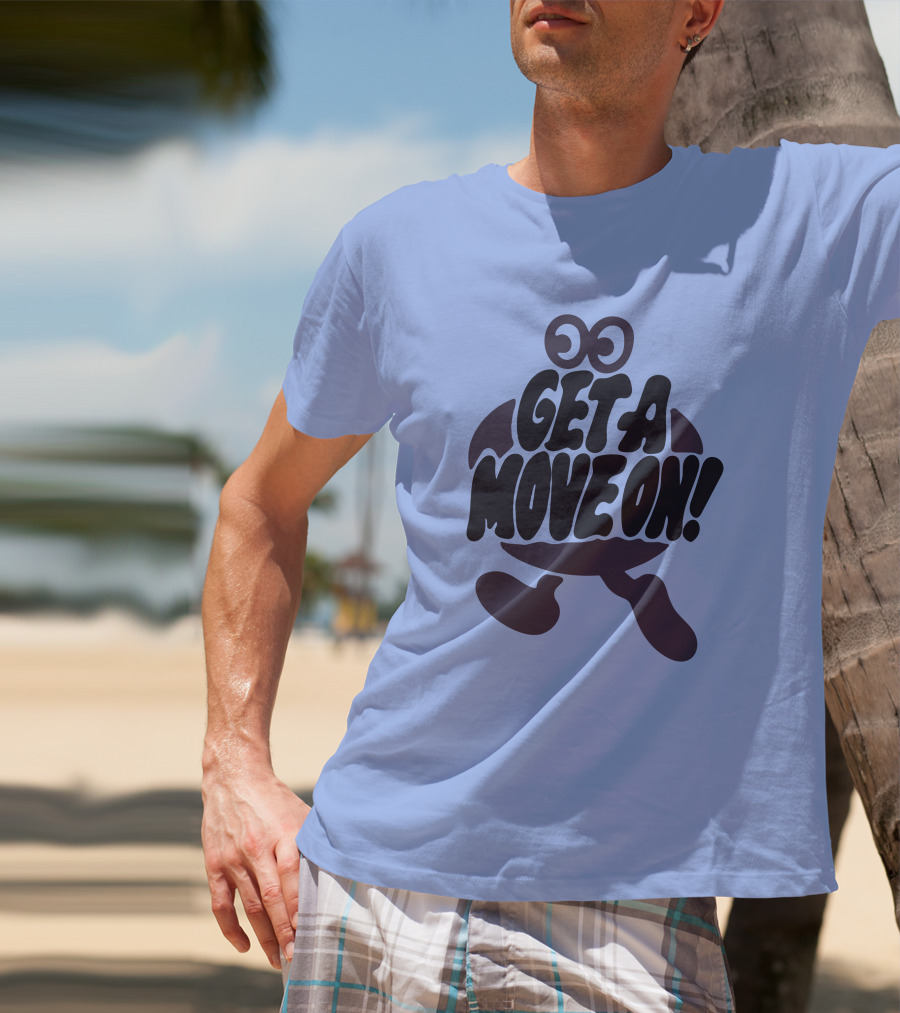 Jahdiary Get A Move On Playful Running Character T-Shirt