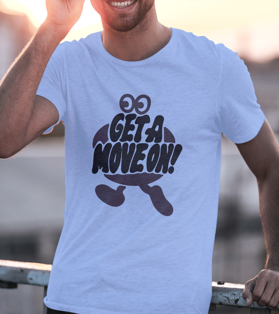 Jahdiary Get A Move On Playful Running Character T-Shirt