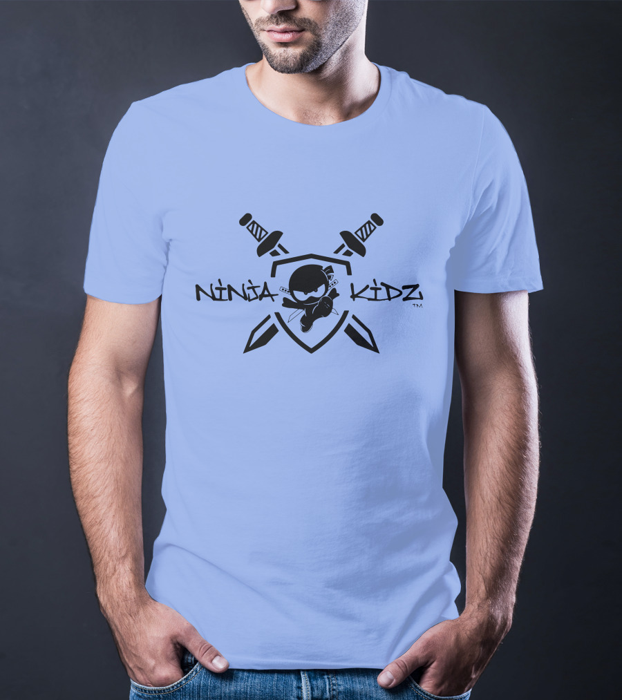 Ninja Kidz Shield With Swords And Ninja Character T-Shirt