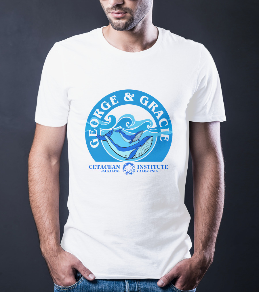 George And Gracie Cetacean Institute Sausalito California Wave T-Shirt