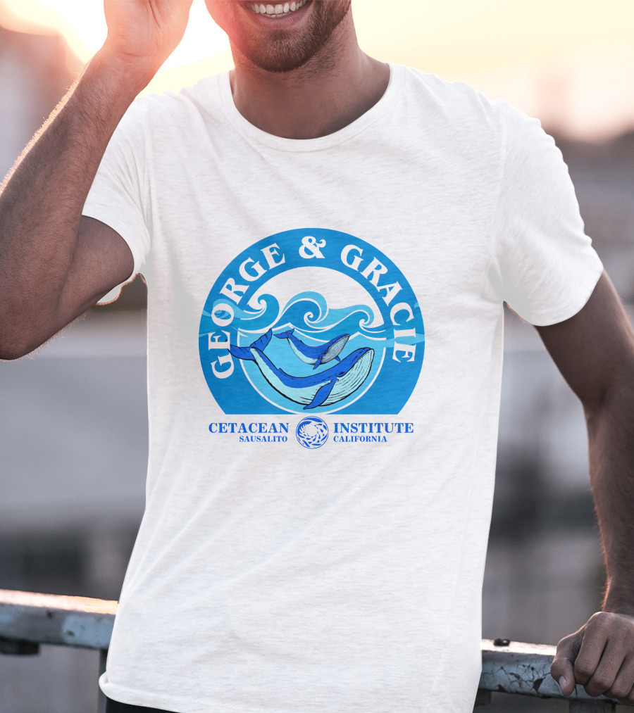 George And Gracie Cetacean Institute Sausalito California Wave T-Shirt