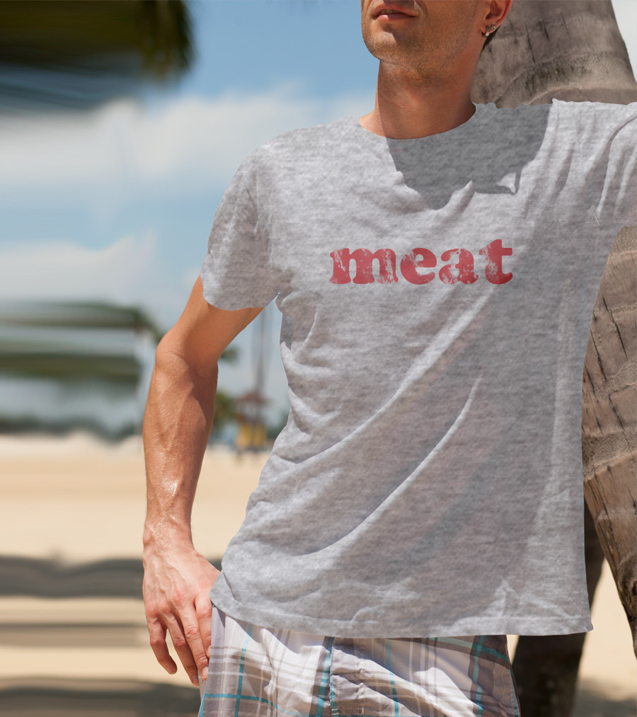 Meatzine Merch Red Distressed Meat T-Shirt