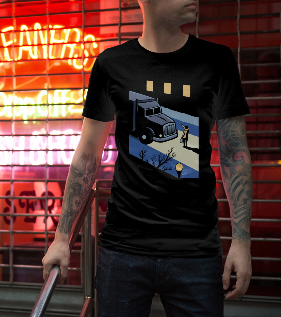 Marika Morris Stand Up Thumbs Down Colin White Truck Night Scene T-Shirt