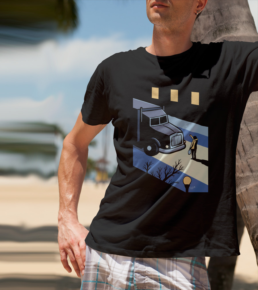 Marika Morris Stand Up Thumbs Down Colin White Truck Night Scene T-Shirt