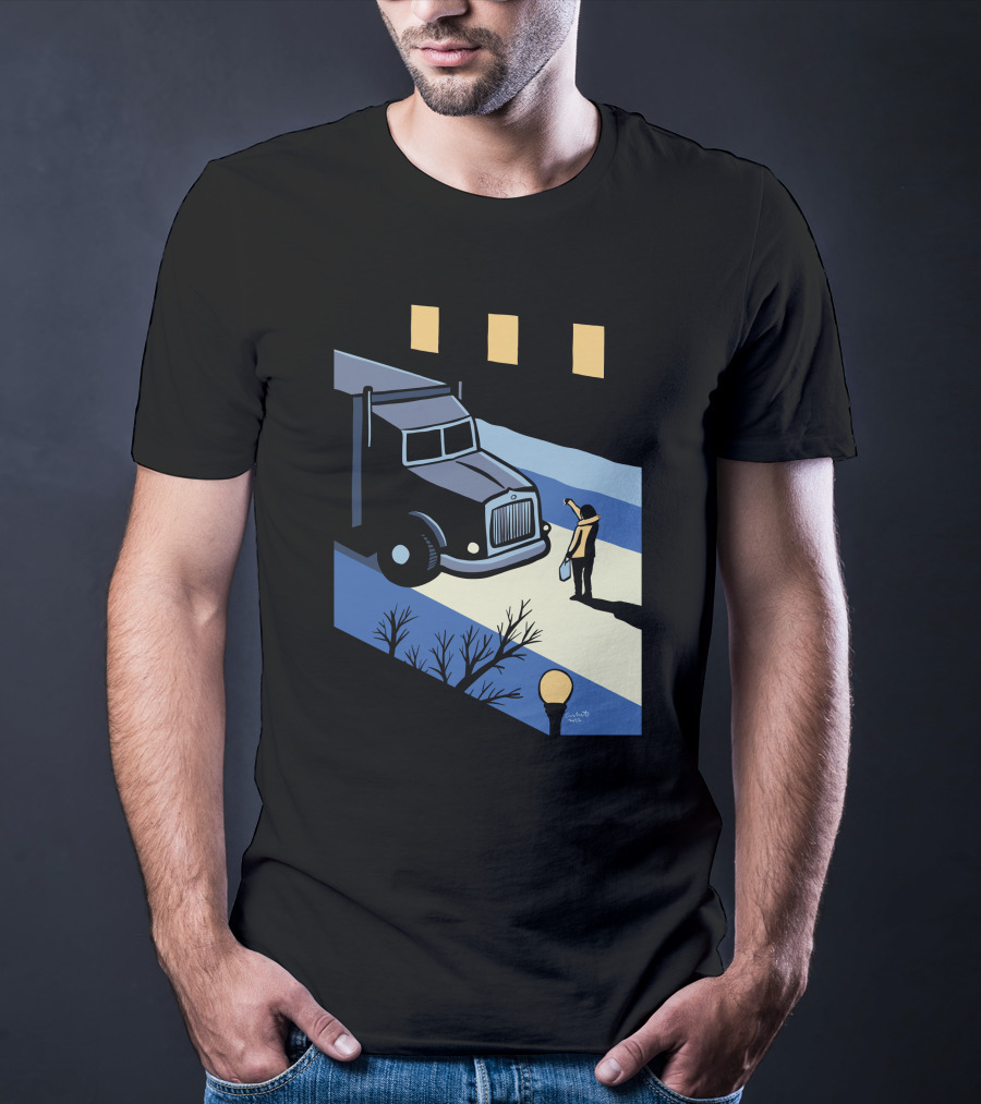 Marika Morris Stand Up Thumbs Down Colin White Truck Night Scene T-Shirt