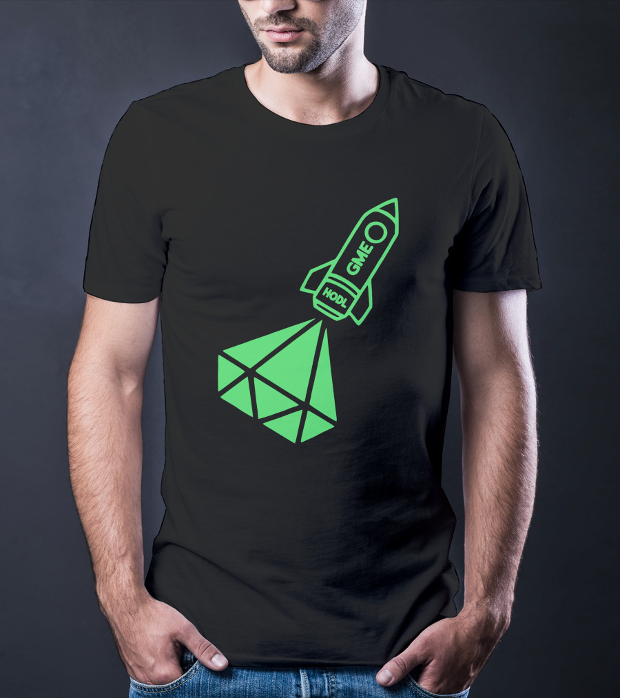 GME HODL Rocket To The Moon St. Patrick's Day Green T-Shirt
