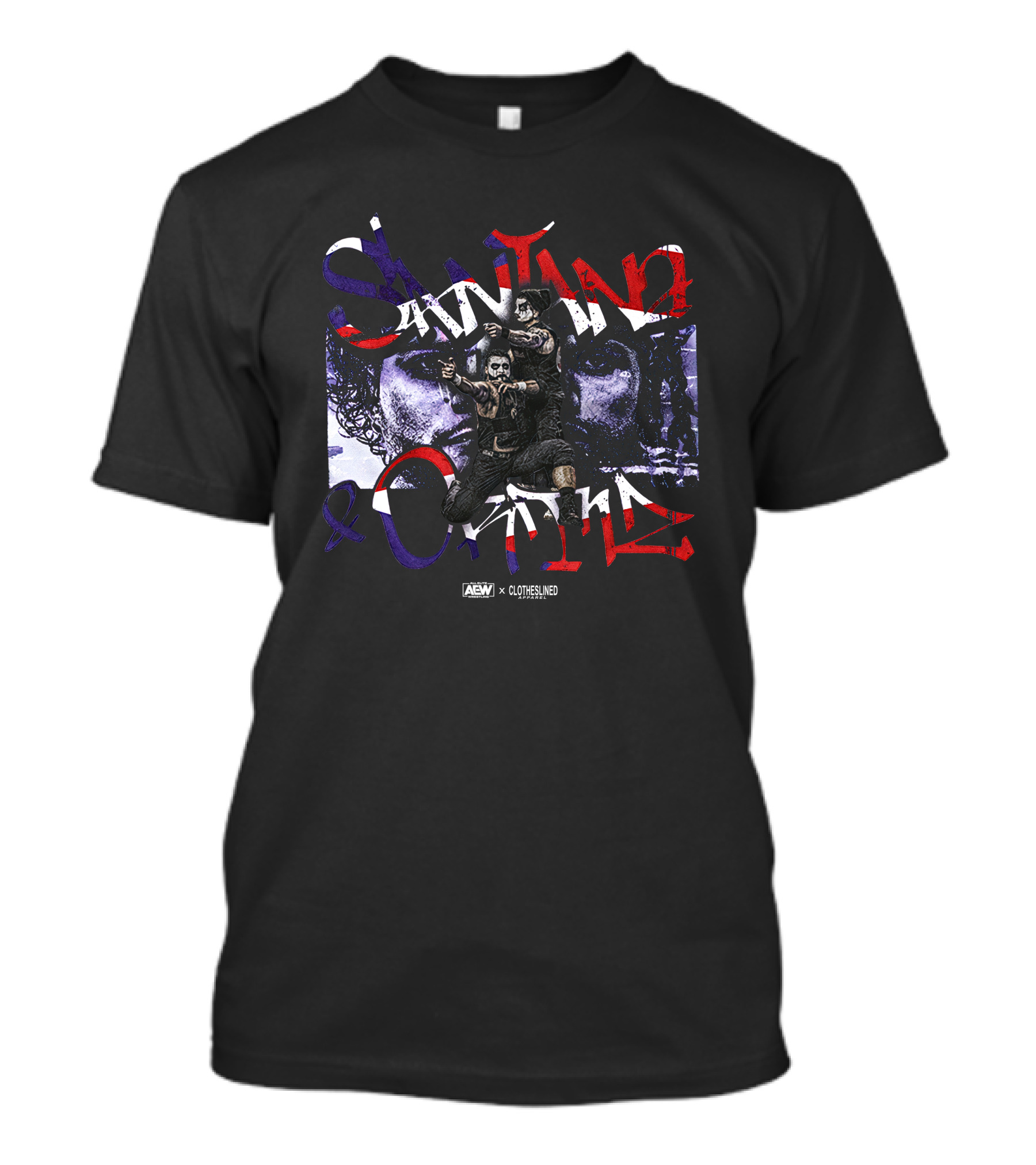 Santana And Ortiz Proud And Powerful AEW Clotheslined Collaboration T-Shirt