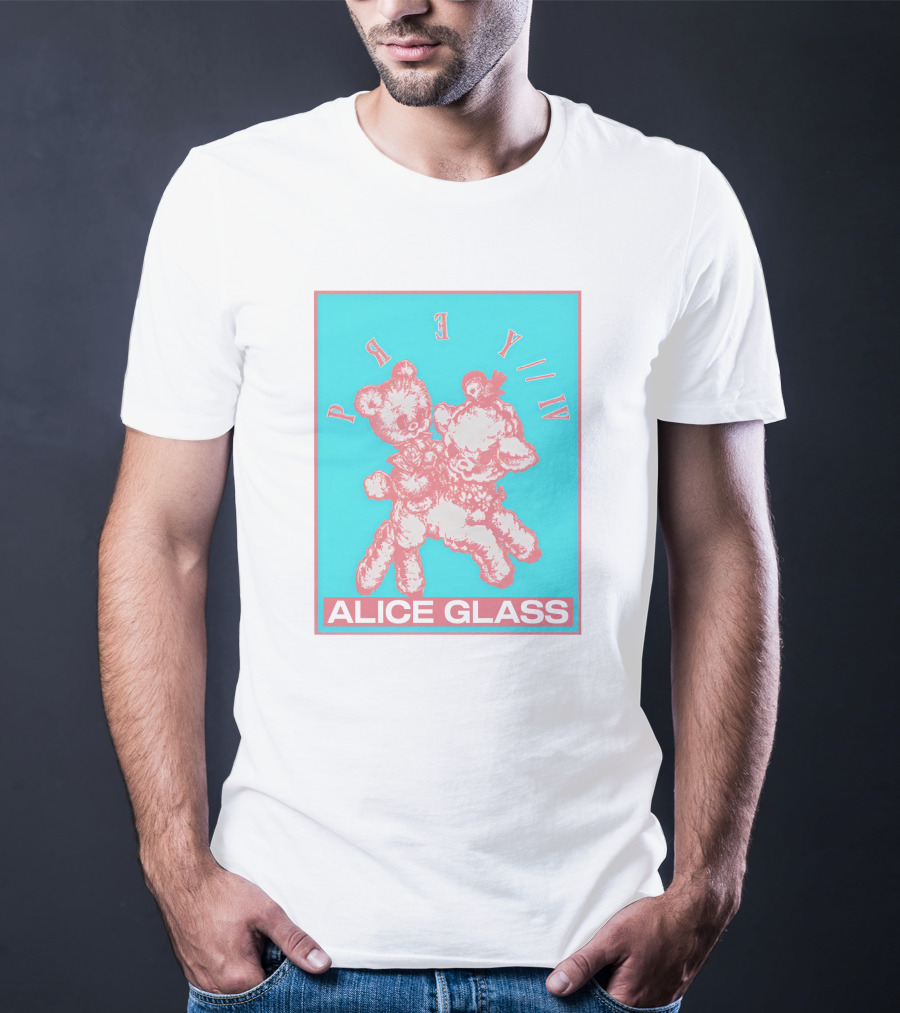 Alice Glass Prey IV Bundle Dark Medicine Merch Bear Lamb Graphic Turquoise Background T-Shirt