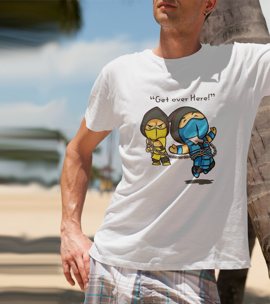 Mortal Kombat Scorpion Chibi Get Over Here The Krypt Classic Scene T-Shirt