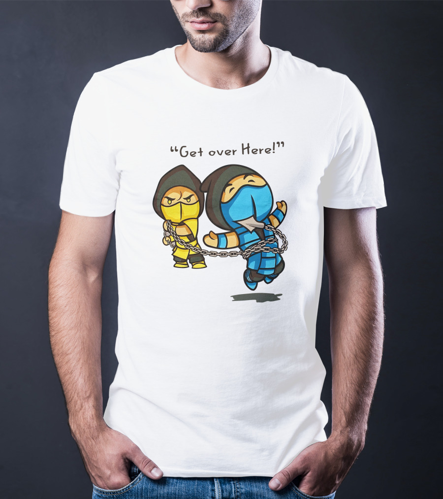 Mortal Kombat Scorpion Chibi Get Over Here The Krypt Classic Scene T-Shirt