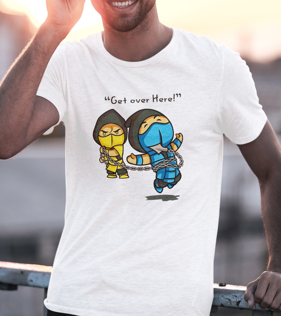 Mortal Kombat Scorpion Chibi Get Over Here The Krypt Classic Scene T-Shirt