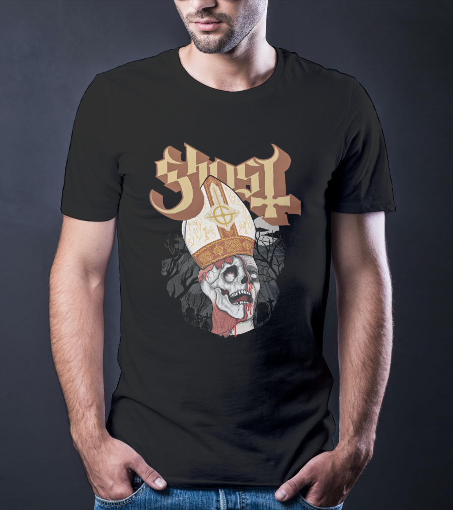 Ironender17 Ghost The Dead Are Alive Papal Zombie T-Shirt