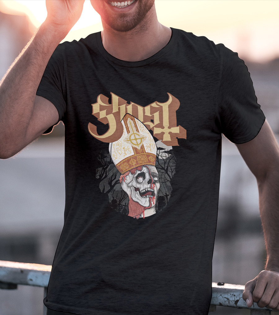 Ironender17 Ghost The Dead Are Alive Papal Zombie T-Shirt