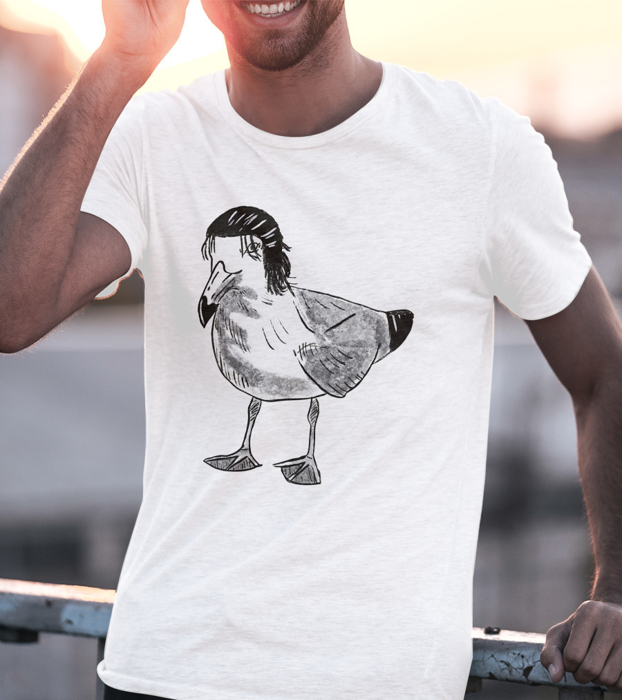 Eren Yeager Seagull Toast Guy Bird Anime Meme T-Shirt