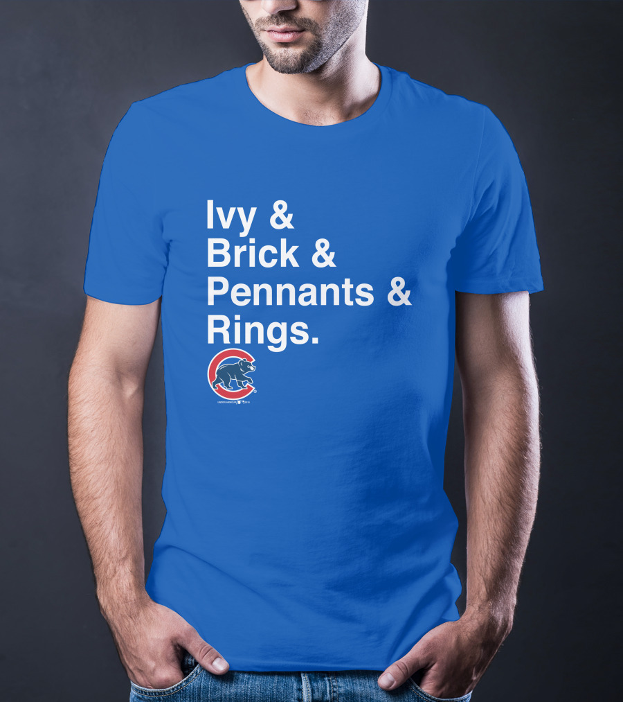 Ivy Brick Pennants Rings Cubs T-Shirt