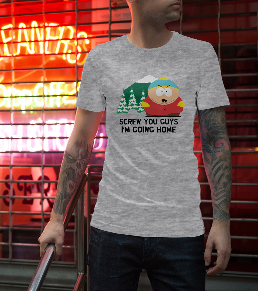 South Park Screw You Guys I'm Going Home Cartman Mountains Scene T-Shirt