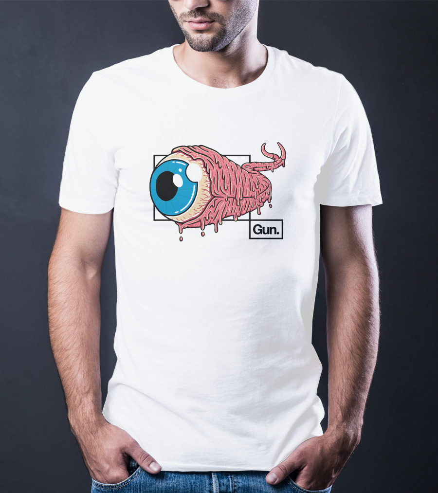 Guninteractive Shop Eye See You Creepy Eyeball Art By Gun T-Shirt