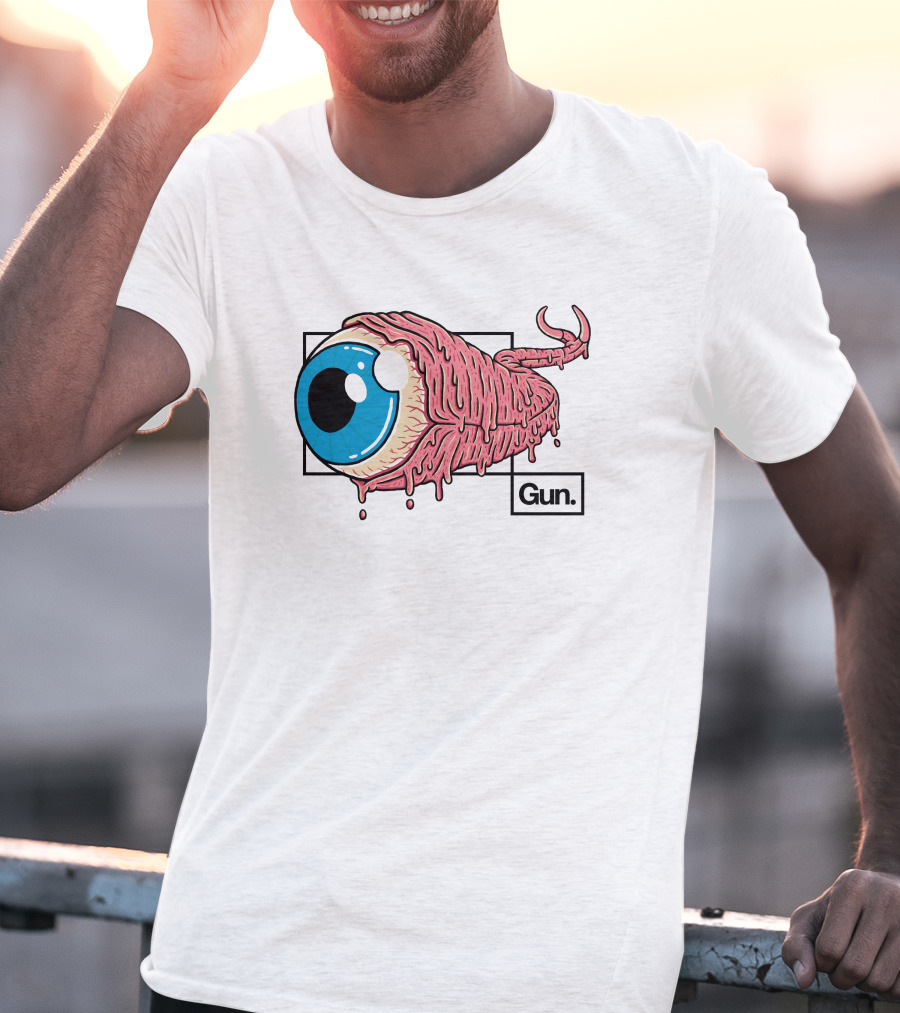 Guninteractive Shop Eye See You Creepy Eyeball Art By Gun T-Shirt
