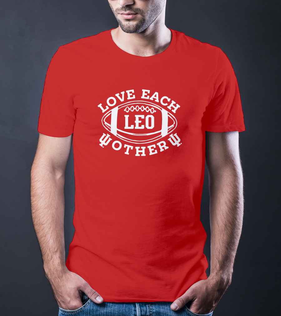 Homefield Apparel Love Each Other Leo Football T-Shirt