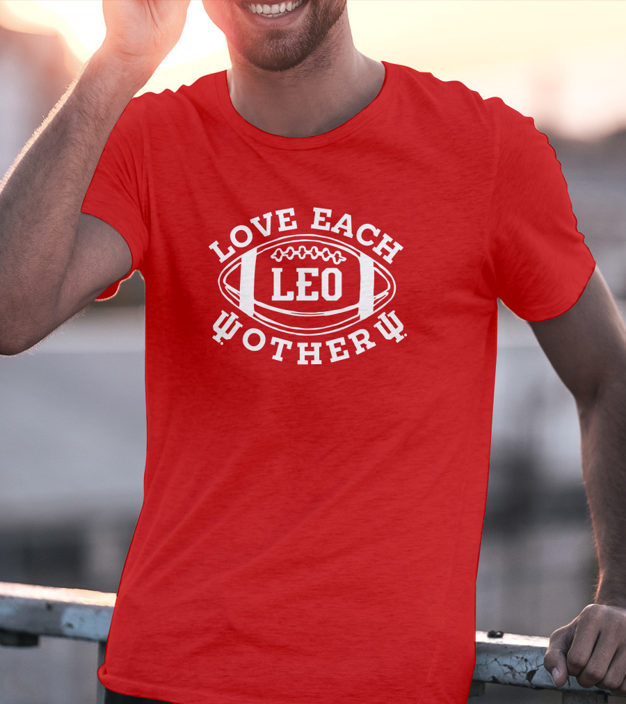 Homefield Apparel Love Each Other Leo Football T-Shirt